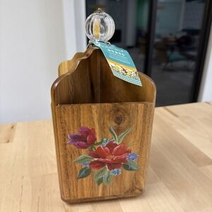 NWT Pioneer Woman Spring Bouquet 4-Section Utensil Holder  Hard To Find!